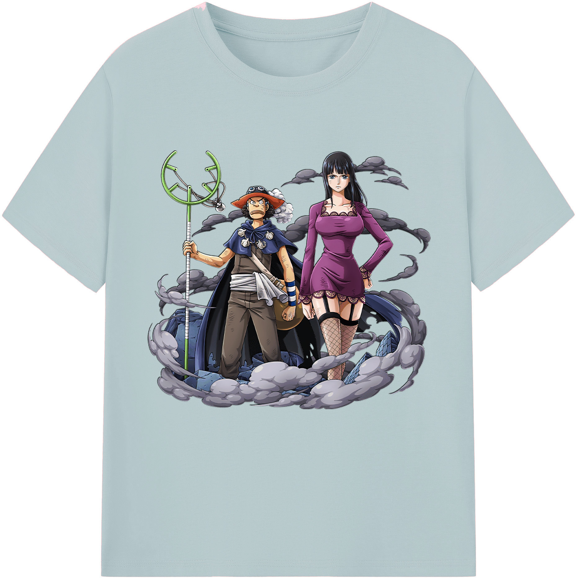 ワンピース ニコ・ロビン ONE PIECE Nico Robin 綿100％半袖Tシャツ（フロントプリント）